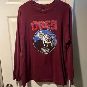 Rare obey long sleeve t shirt